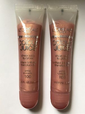 L'OREAL PARIS New Colour Juice Sheer Juicy Lip Gloss ~ Pina Colada (Pack of 2)