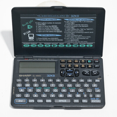 Sharp EL-6660 Electronic Organizer Memo Master 32KB  - Good Cond - Tested!