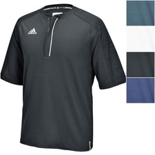 adidas Men's Climalite Modern Varsity Short Sleeve 1/4 Zip Athletic Pullover Tee