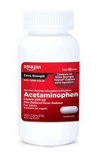 Amazon Basic Care Extra Strength Pain Relief, Acetaminophen Caplets, 500 mg, 200