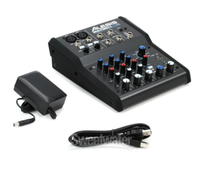 Alesis MultiMix 4 USB FX 4-Channel Mixer with Effects USB Audio