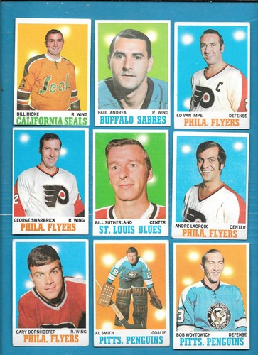 1970-71 TOPPS 70-71 NHL HOCKEY CARD & PRINT ERROR 1-132 & AUTOGRAPH SEE LIST - Picture 136 of 215