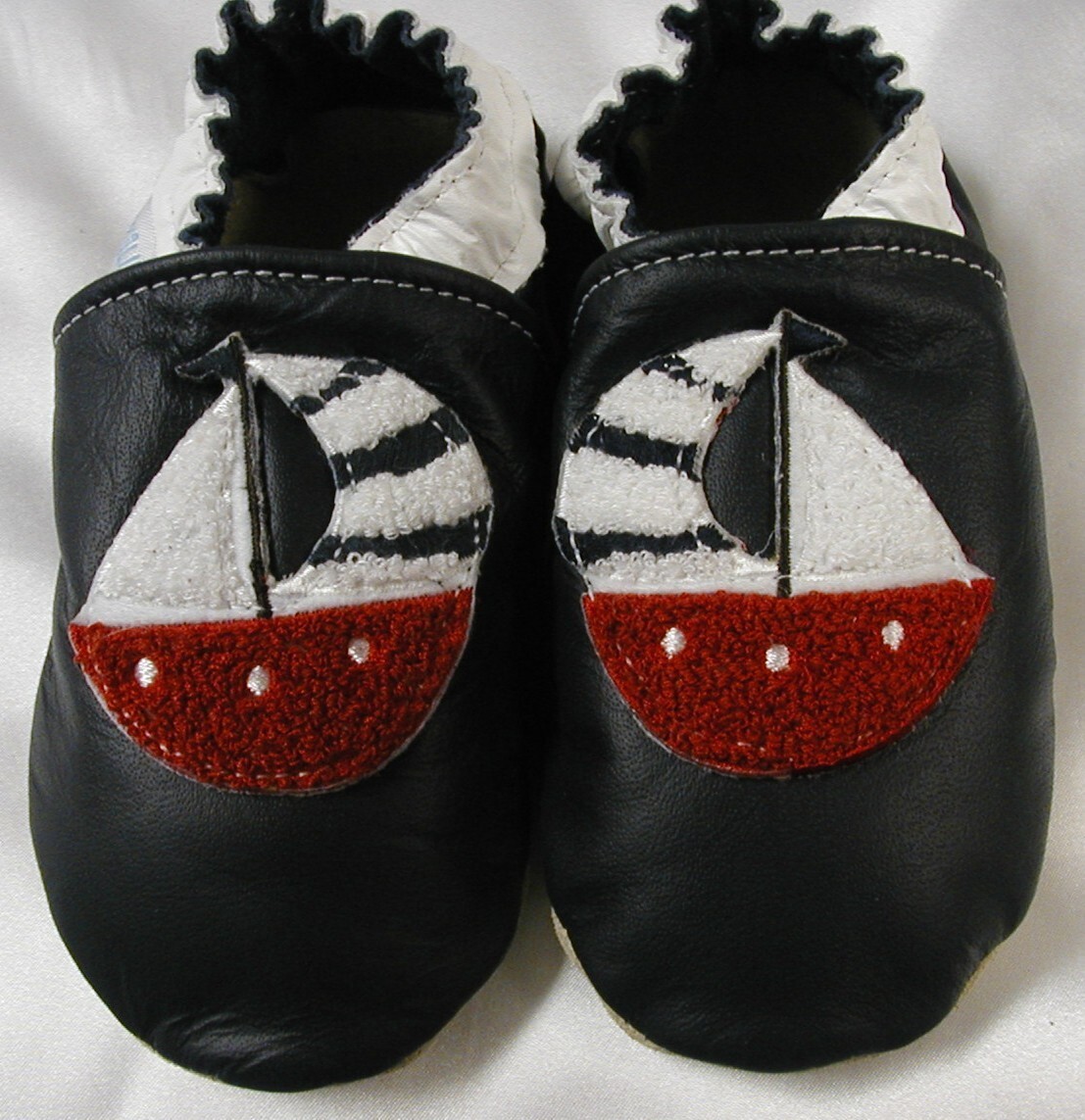 SAOLA NUOVE SCARPE PANTOFOLE JACK AND & LILY BARCA A VELA PELLE NAUTICA SUOLA MORBIDA 3 4 anni