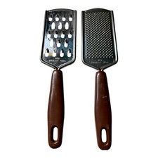 Inox Italy Hand Graters Stainless Steel Coarse Blade 9&rdquo; & Fine Blade Vintage