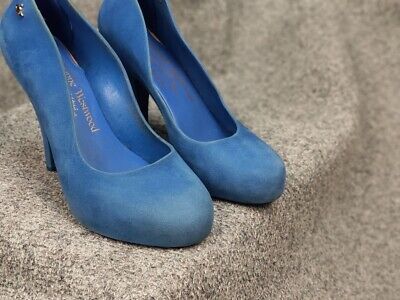 Vivienne Westwood anglomania x melissa Blue Velour Heels Vivienne Westwood anglomania x melissa Blue Velour Heels