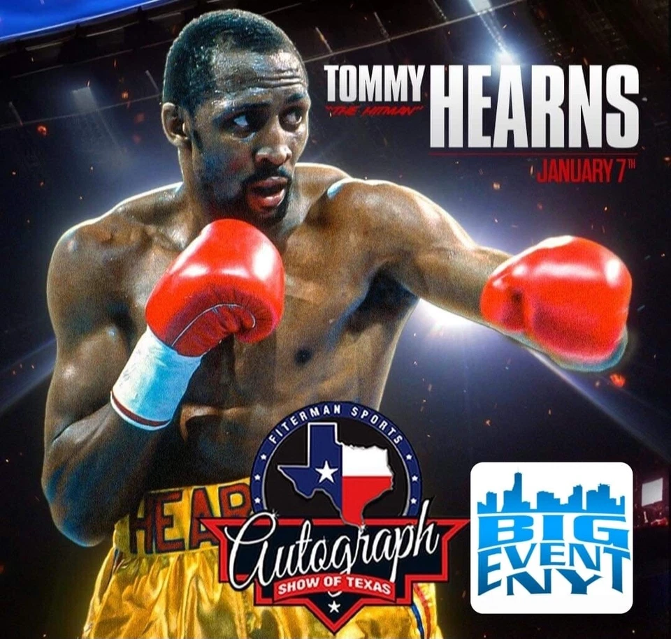 Foto firmada por Tommy Hitman Hearns 11x14 leyenda del boxeo certificado de autenticidad JSA Thomas Hearns OMB Foto 2 de 2