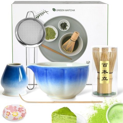7 tlg Matcha Teebesen Set Matcha-Zubereitungsset,  Geschenk für Matcha-Liebhaber