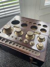 Heavy Bakelite/Resin Type Heavy Box Containing Scientific Weights