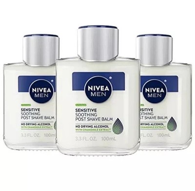 3-Pack NIVEA Men Post Shave Balm Sensitive Vitamin E 3.3 fl oz (100 ml)..