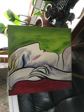 CUBISM Oil painting on canvas of Pablo Picasso's Le Repos Rest) signed and dated