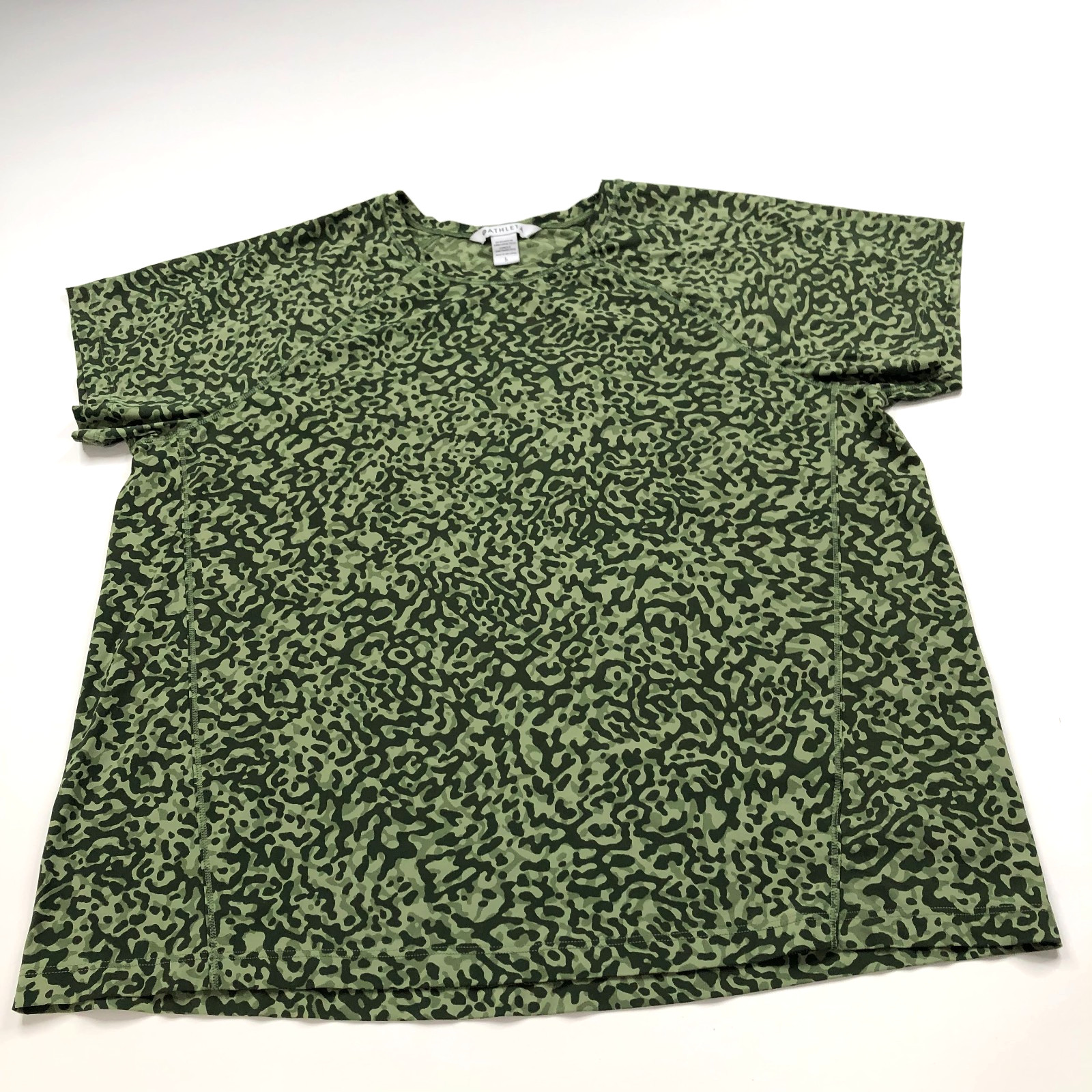 Athleta Ultimate Train Printed Tee Large Athleisu… - image 1