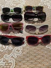 Women's Sunglasses Assorted Styles Colors, Lot of 8 Pair Fun Colorful Inexpensiv