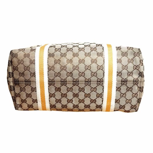 GUCCI GG Canvas Tote Bag Sherry Charm Beige Leder Original Gebraucht - Bild 4 von 18