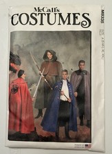 McCalls Sew Pattern 8335 Miss Mens Unisex Cape Costume Cosplay Size S-XXL UNCUT