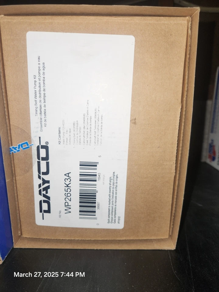 Dayco WP265K3A Engine Timing Belt Kit with Water Pump - Image 2 of 2