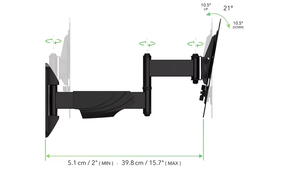AVF TV Wall Bracket Superior Multi Position Up To 43 Inch Tilt Swivel 9206733 PM - Image 3 of 4