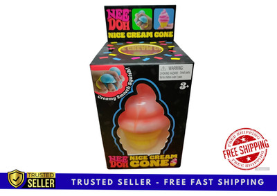 Orange NeeDoh Nee Doh Nice Cream Cone Authentic Squishy FAST SHIP NEW