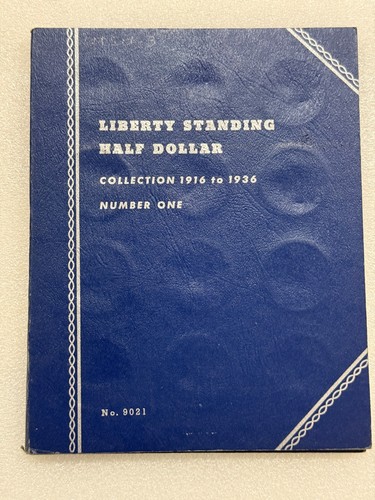 Whitman Coin Album #9021 Liberty Standing Half Dollar 1916 - 1936 #1  Pristine B