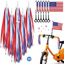 6 Sets 4th of July Bike Decorations 250th Anniversary American Flag Patriotic...