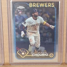 Jackson Chourio 2024 Topps Chrome Update Rookie Card Milwaukee Brewers