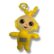 Teletubbies Laa-Laa Plush Toy Clip-On Plushie Bag Charm 6  90  s - Used