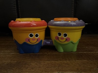 Fisher Price Crawl-Along Drum Roll Bongo Light & Sounds Musical Interactive Toy.
