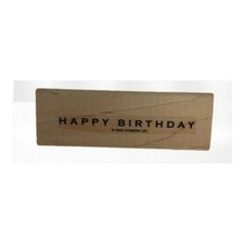 Stampin Up Happy Birthday Rubber Stamp 2005 Wood Mounted Card Making