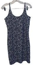EUC Old Navy Sundress Womens XL Blue Floral Spaghetti Strap Adjustable