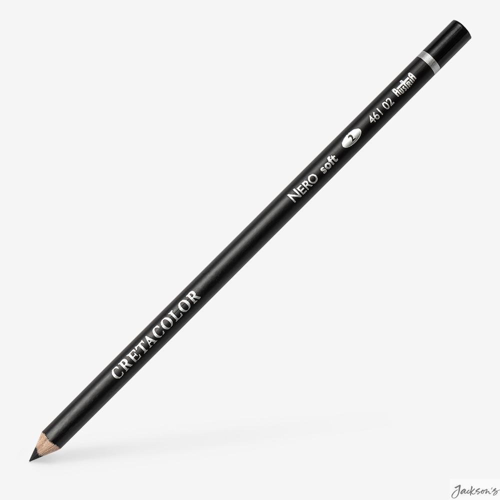 Cretacolor Nero Pencil Oil Based Charcoal Soft 02 For Permanent Drawing