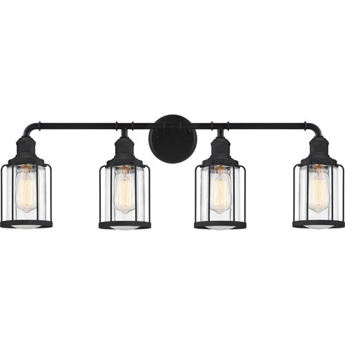 Ludlow 4-Light Bathroom Vanity Light in Earth Black - Picture 1 of 5