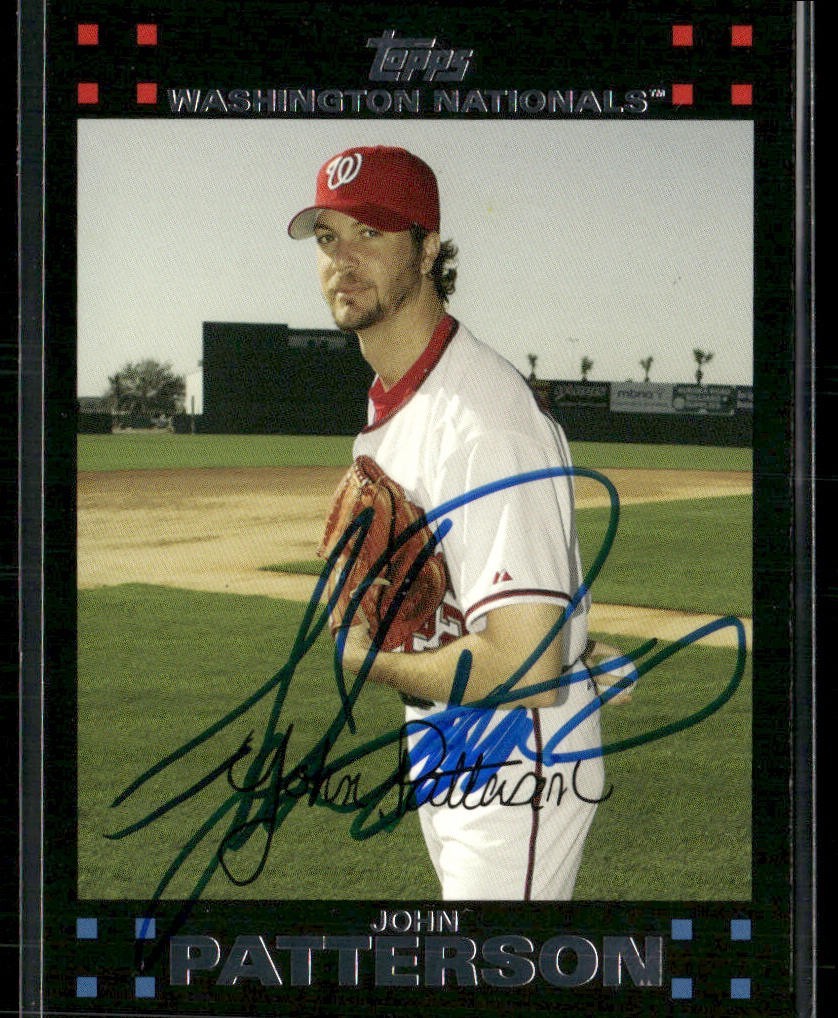 John Patterson 2007 Topps Washington Nationals Team Set #WAS3 Signed IP Auto
