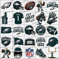 Philadelphia Eagles Waterslide Finger Nail Decals Instructions (set of 50) JM