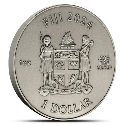 2024 1 oz Antique Colorized Fiji Silver Dart Coin (Box, CoA) | eBay