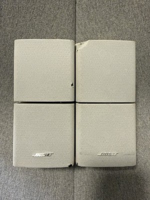 2 Bose Used Cond White Double Cube Speaker DoubleShot Acoustimass Lifestyle.