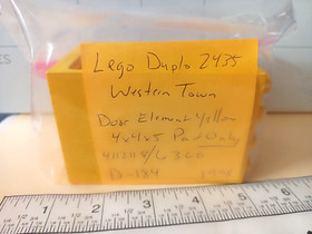 Vintage 1998 Lego Duplo 2435 Western Town Yellow Door Element 4x4x5 6360