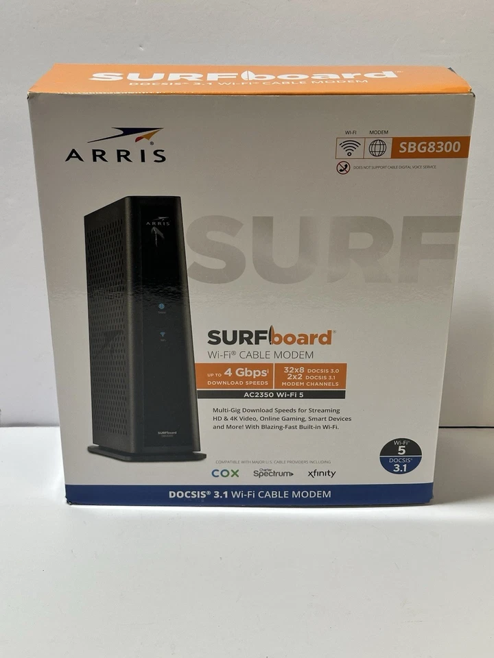 ARRIS SURFboard SBG8300 DOCSIS 3.1 Gigabit Kabelmodem & AC2350 Dual Band WLAN