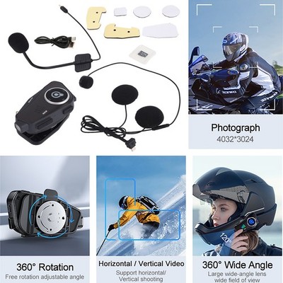Motorcycle Helmet Headset with HD Camera 1080P Video Motorbike Helmet Bluetooth