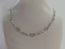 Silver Tone Infinity and Hearts Necklace