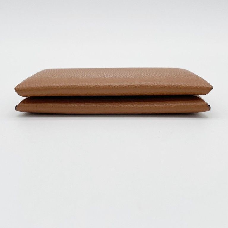 Hermes Calvi Card Case Gold Epson Leather Unisex 2.8in x 3.9in Pre-owned thumbnail 3