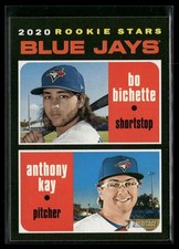2020 Topps Heritage #52 Blue Jays 2020 Rookie Stars (Bo Bichette / Anthony Kay)