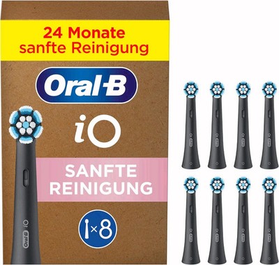 8er Pack Oral-B Io Sanfte Reinigung Aufsteckbürsten ORIGINAL Zahnbürstenaufsatz