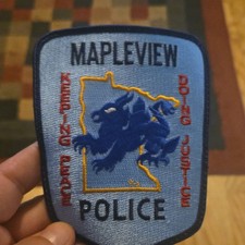 Mapleview Police Patch Minnesota Blue Embroidered Keeping Peace Doing Justice