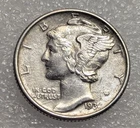 1934 Mercury Dime US America 90% Silver. #121