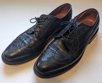 ALLEN EDMONDS MacNeil 9017 9.5 Black Wingtip Longwing Derby Dress Oxford Shoes