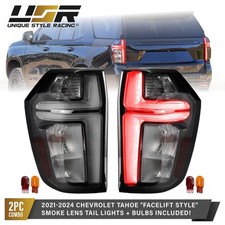 2025 Style Light Smoke Lens Led Tail Light Set For 21-24 Chevy Tahoe Suburban