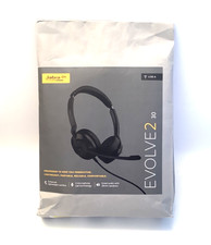 Jabra Evolve 2 30 Black Stereo Lightweight Portable Wired On Ear Headset NEW