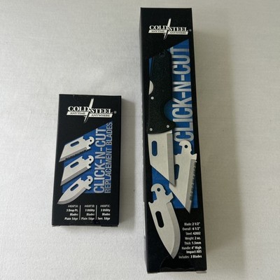 Cold Steel Click N Cut Utility Knife (CS-40A) PLUS Extra Replacement Blades