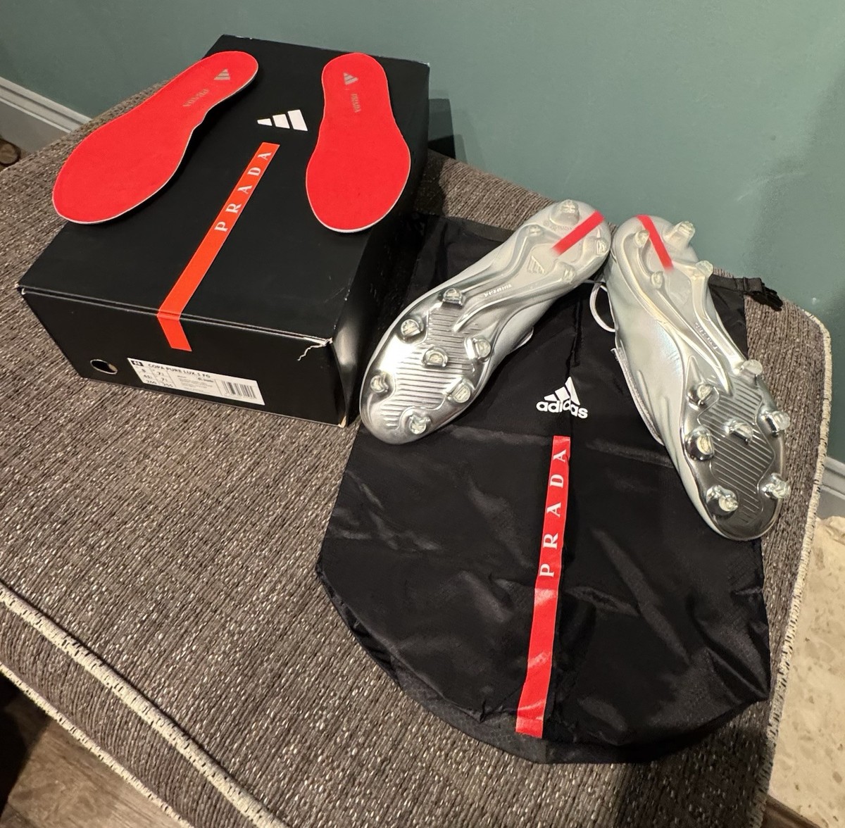 PRADA X ADIDAS Football Boots UK 7.5. Adidas Copa Pure lux.1 X