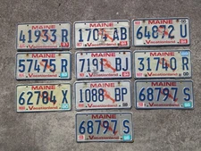 Bulk Lot of 10 Maine License Plate Plates Lobster ME Wildlife - Lot 68797S