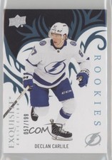 2024-25 Ice Exquisite Collection Rookies Platinum Blue 57/199 Declan Carlile av1